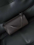 Top Grain Leather Cylindrical Crossbody Shoulder Bag