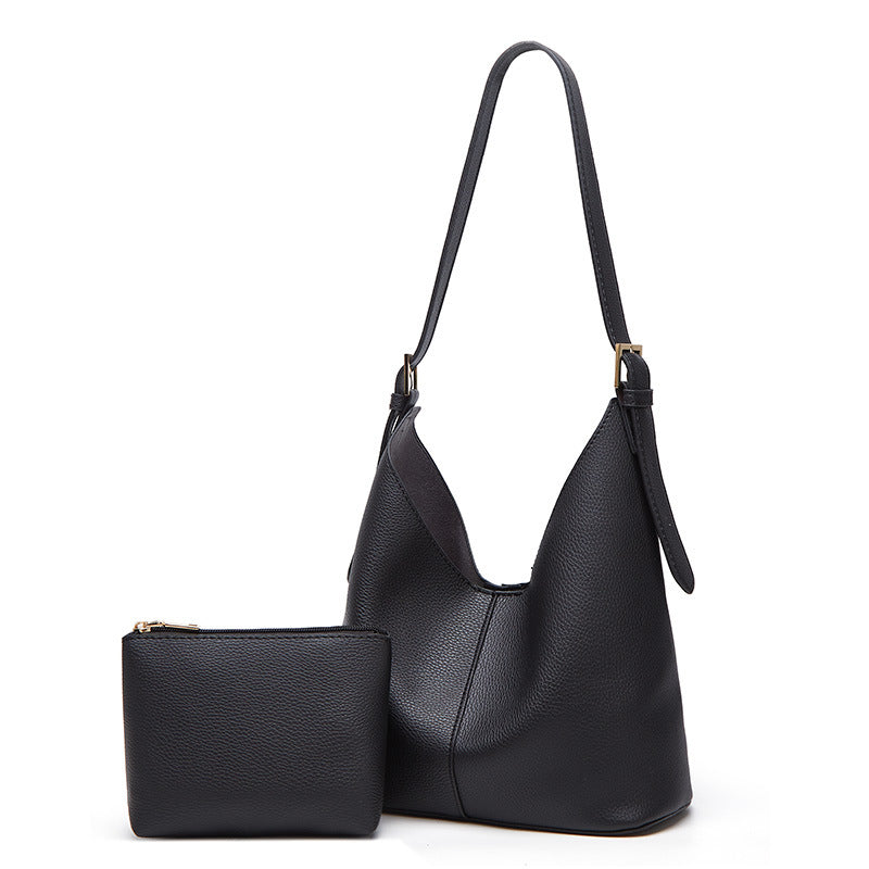 Elegant Soft Faux Leather Shoulder Bag Set