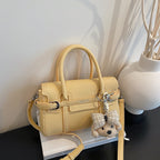 Chic Mini Faux Leather Crossbody Top Handle