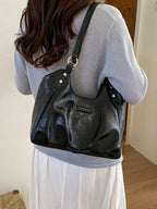 Elegant Faux Leather Women's Shoulder Tote Bag