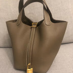 Premium Togo Leather Bucket Handbag