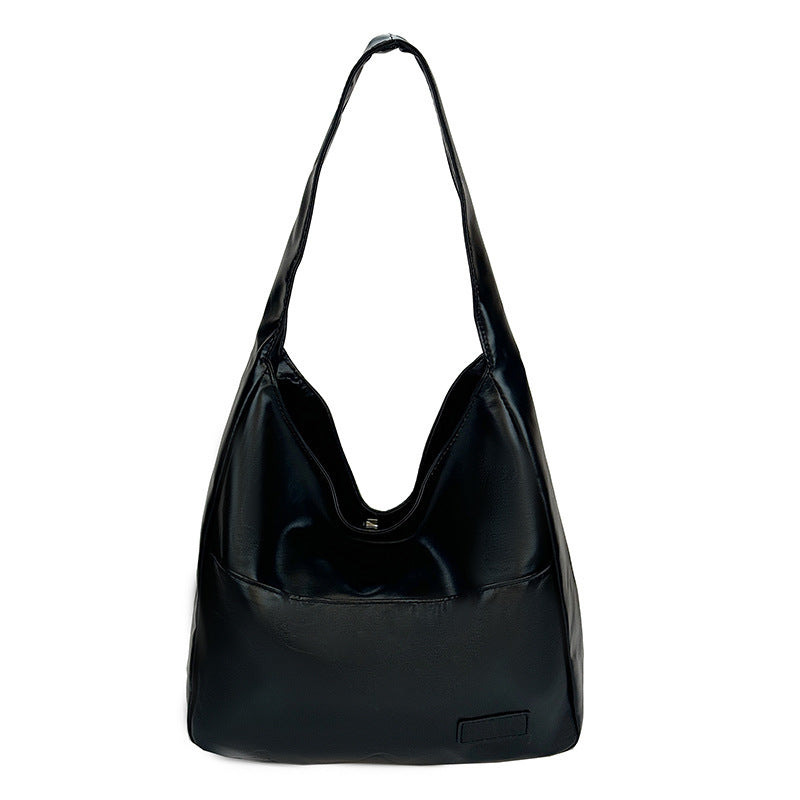 Soft Faux Leather Large Capacity Shoulder Bag