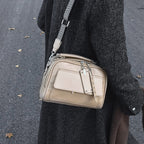 Women's Faux Leather Wide Strap Handbag