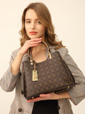 Ladies Embossed Soft Material Tote Handbag