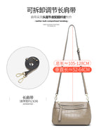 Genuine Leather Croc Embossed Multi-Compartment Bag