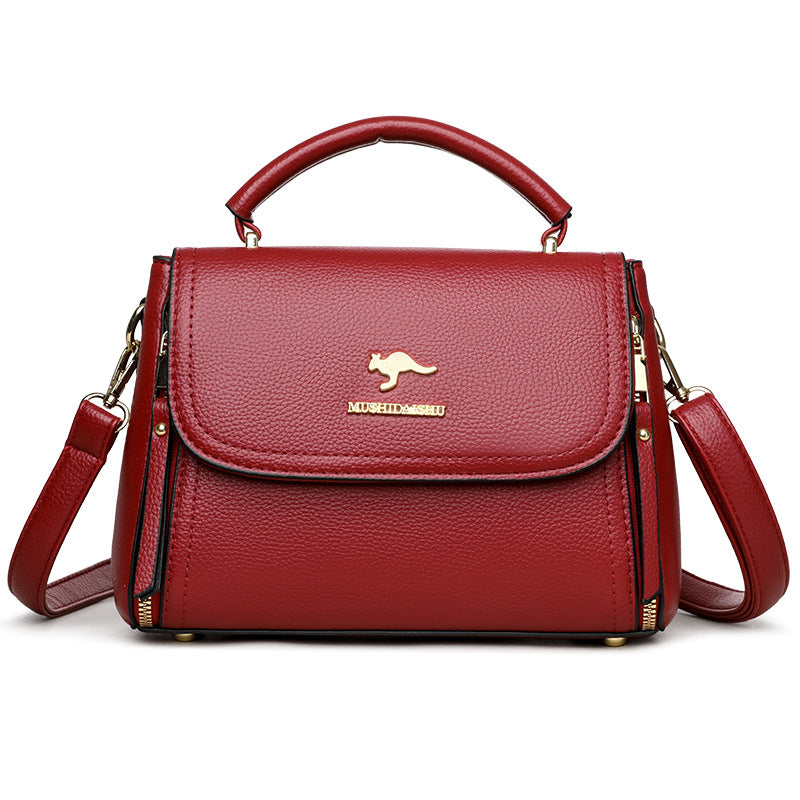 Soft Leather Crossbody Shoulder Handbag for Women