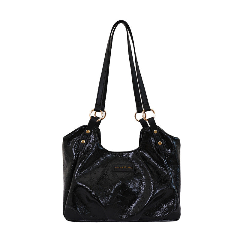 Elegant Faux Leather Women's Shoulder Tote Bag