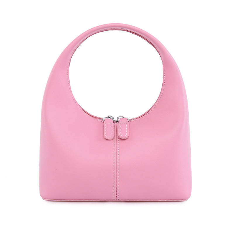 Pink Crescent Shoulder Bag Handbag