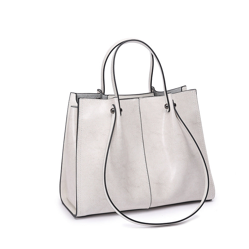 Genuine Leather Vintage Large Capacity Tote Bag