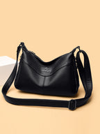 Soft Leather Lightweight Large Capacity Crossbody Bag