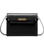 Black Genuine Leather Shoulder Bag Manhattan Style