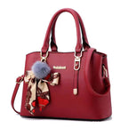 Women's Faux Leather Shoulder Tote Handbag