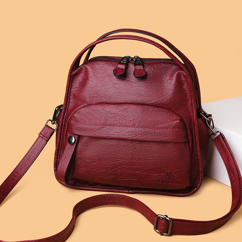 Soft Vegan Leather Shoulder Crossbody Handbag