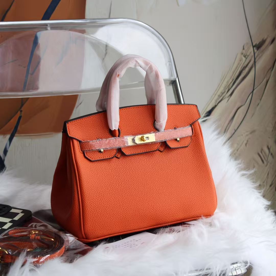 Premium Togo Leather Birkin Style Handbag