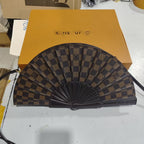 Genuine Leather Fan Design Shoulder Bag
