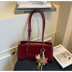 Retro Versatile Faux Leather Shoulder Handbag Women