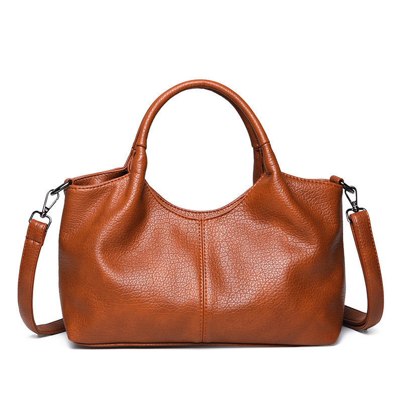 Versatile Soft Textured Shoulder Tote Bag