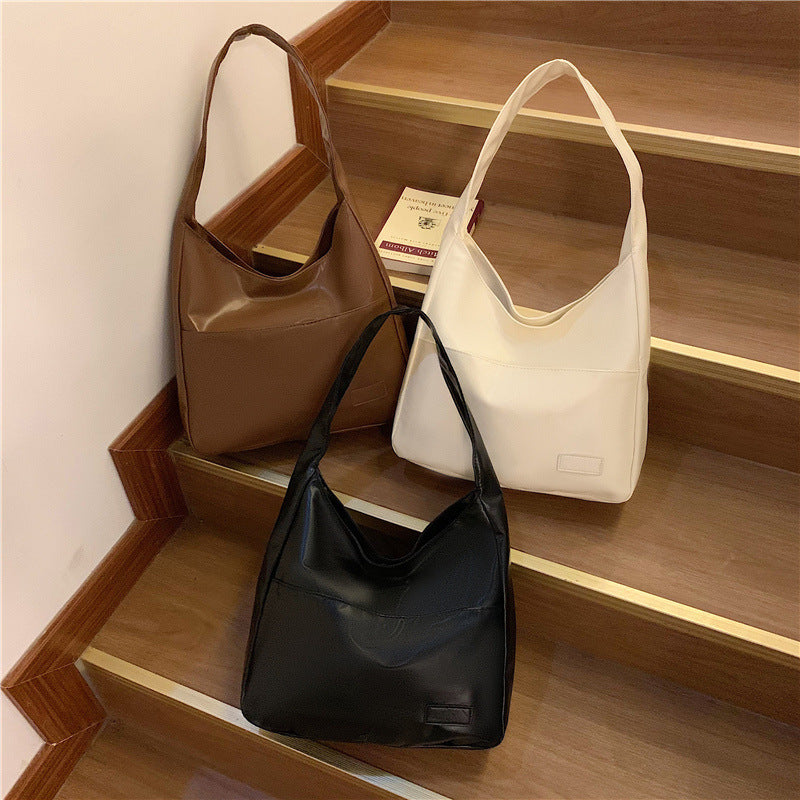 Soft Faux Leather Large Capacity Shoulder Bag