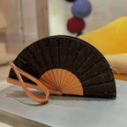 Genuine Leather Fan Design Shoulder Bag