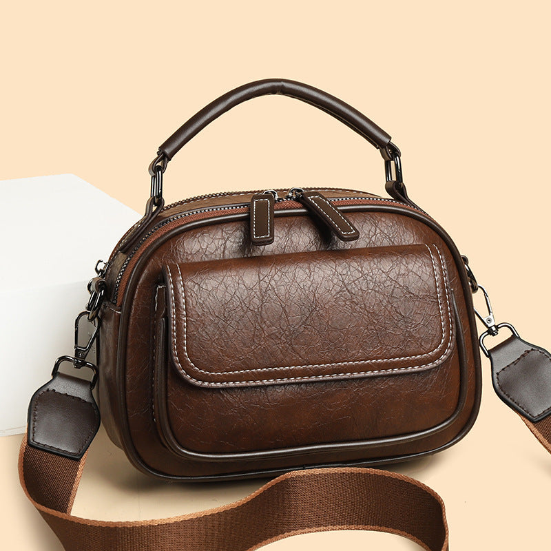 Elegant Soft Leather Handbag Crossbody Shoulder Bag