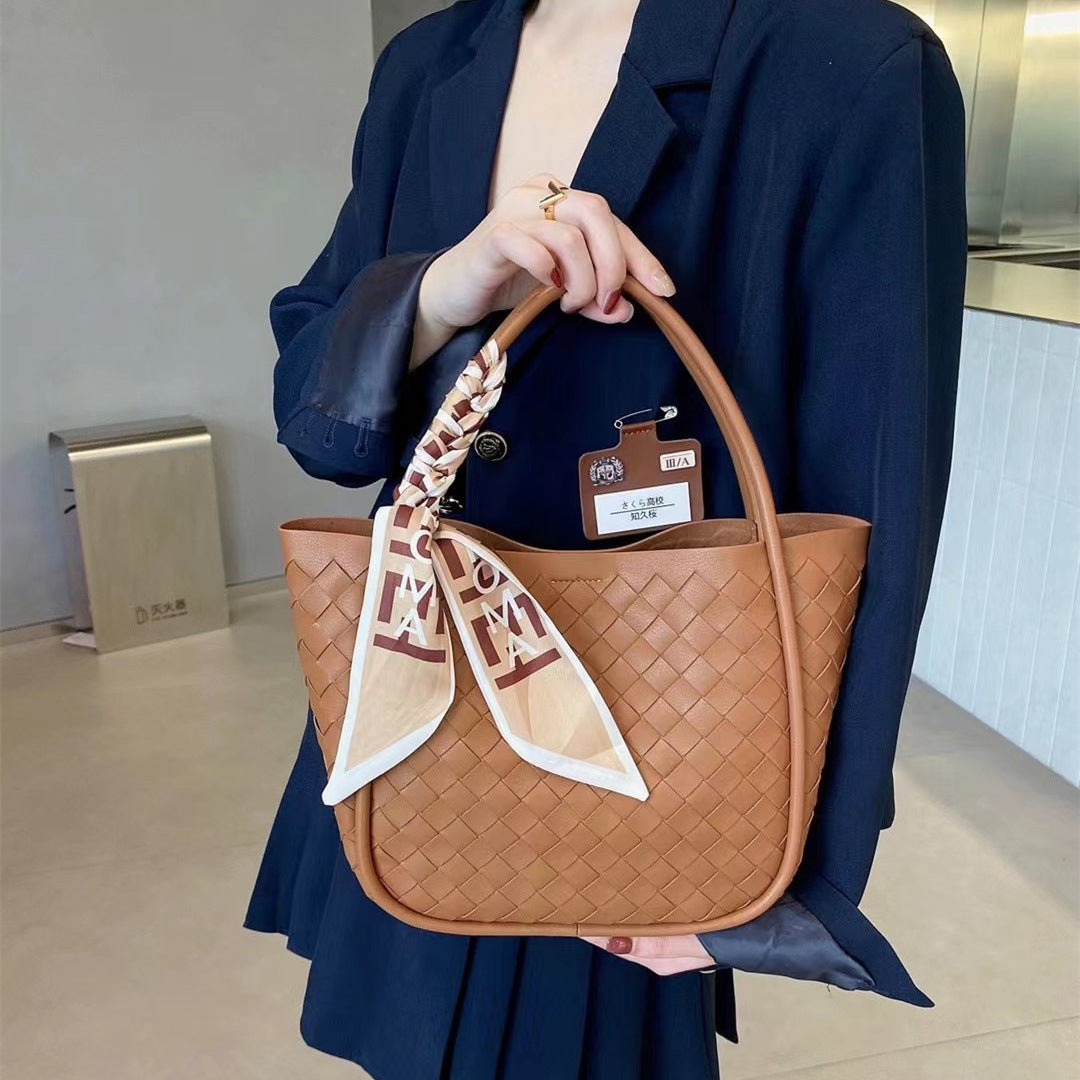 Handwoven Genuine Leather Tote Bag