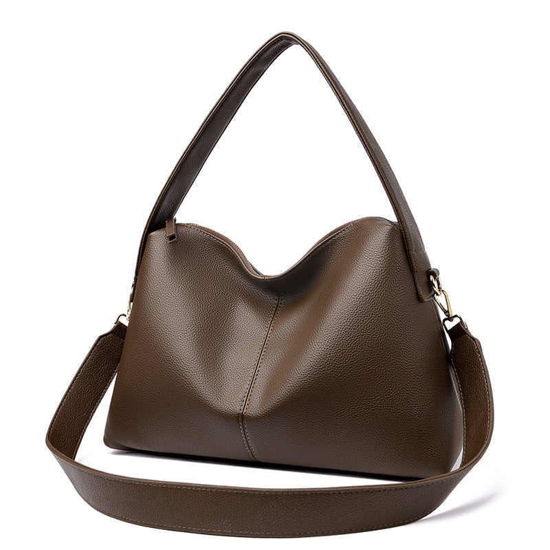 Women's Soft Grain Shoulder Crossbody Tote Bag