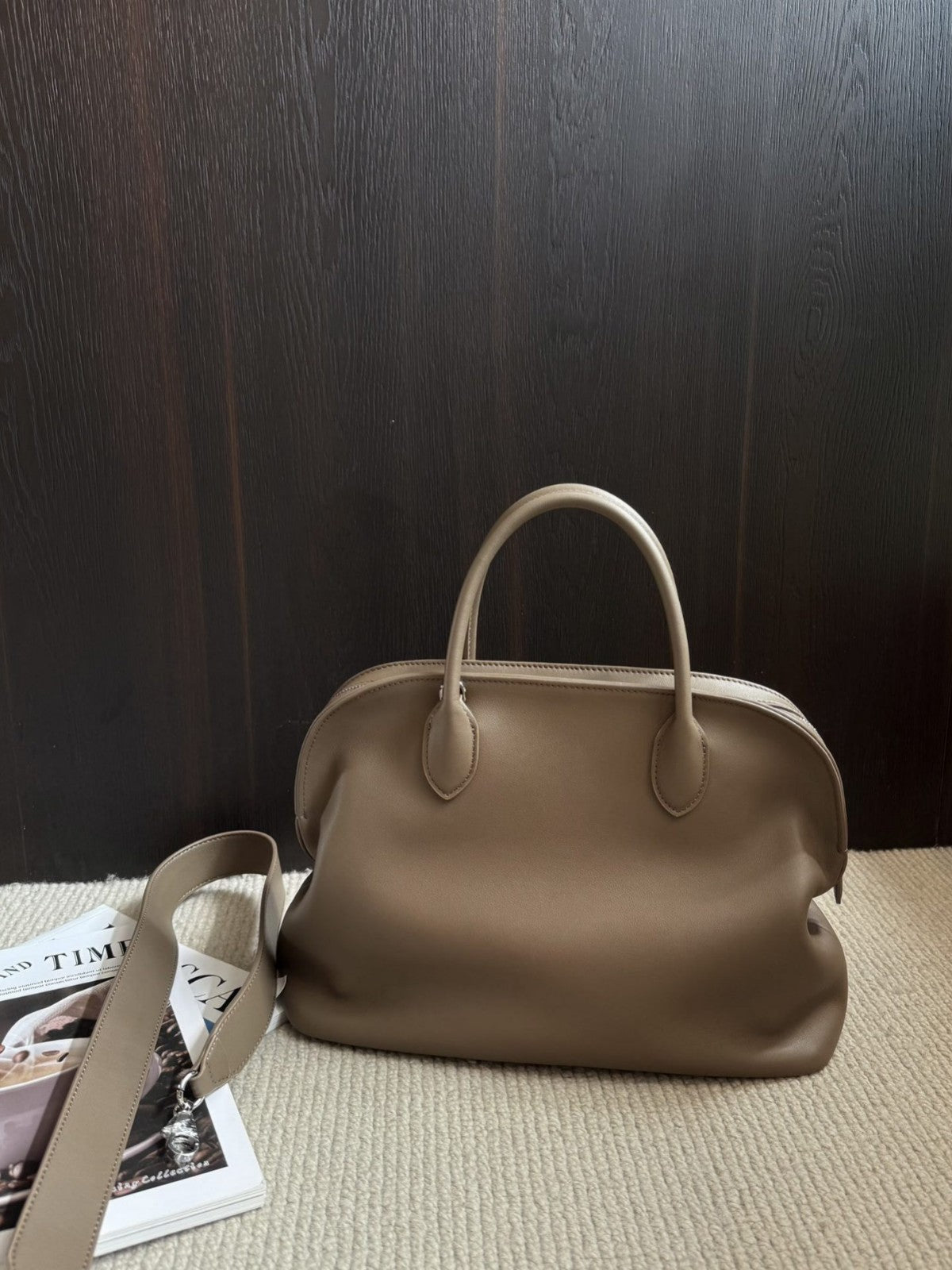 Premium Leather Women's Work Tote Crossbody