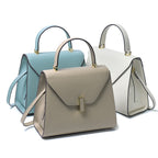 Genuine Leather Top Handle Crossbody Shoulder Bag