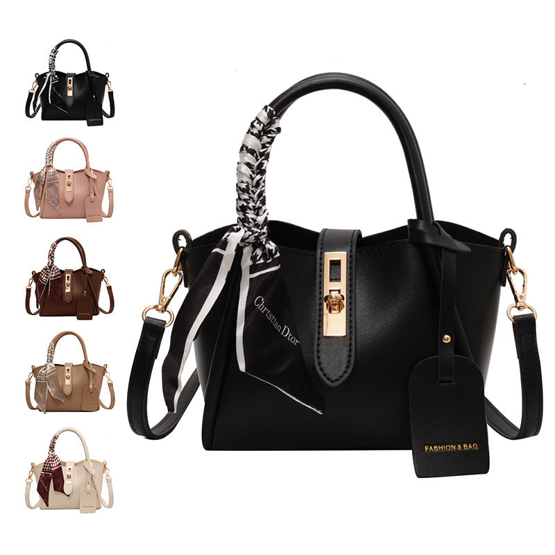 Women's Faux Leather Bucket Shoulder Bag