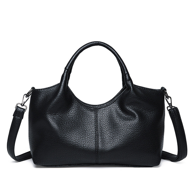 Versatile Soft Textured Shoulder Tote Bag