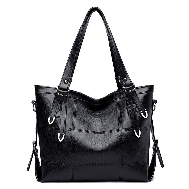Women's Faux Leather Large Capacity Tote Handbag