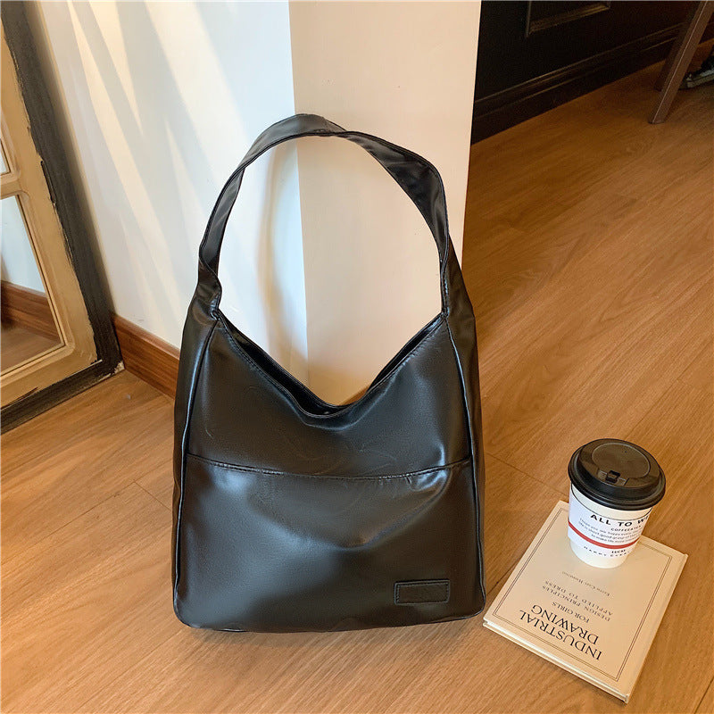 Soft Faux Leather Large Capacity Shoulder Bag