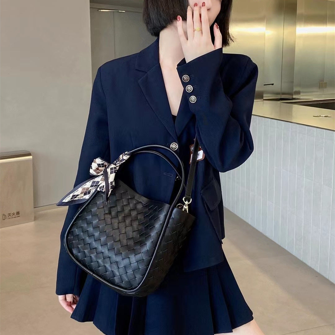 Handwoven Genuine Leather Tote Bag