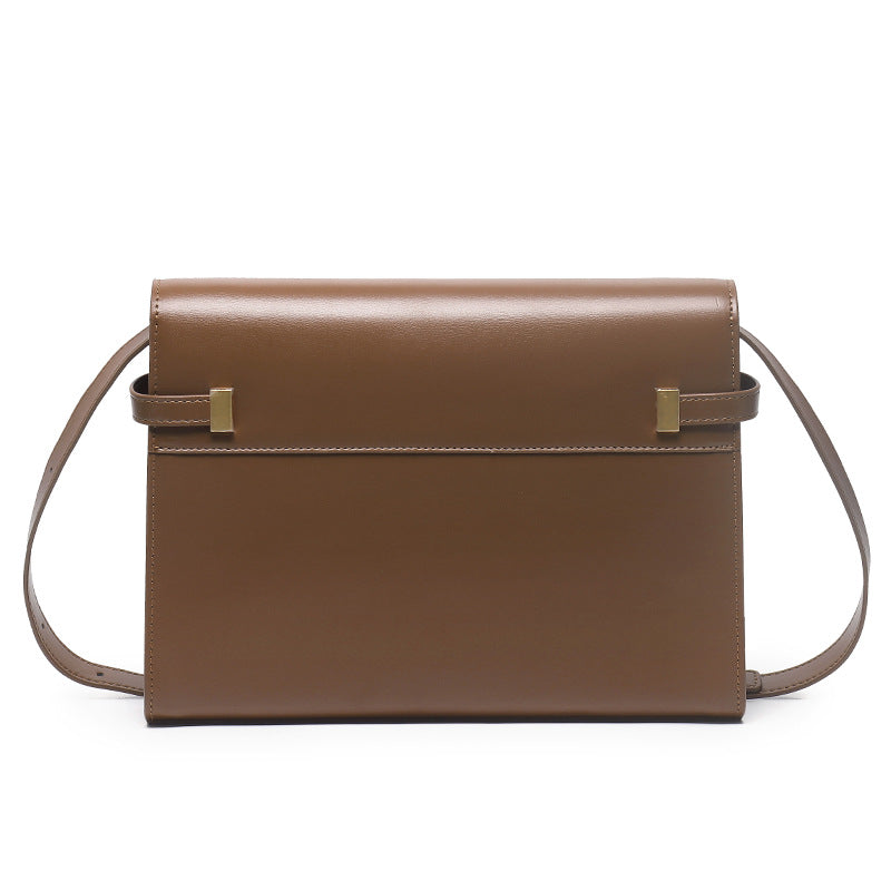 Black Genuine Leather Shoulder Bag Manhattan Style