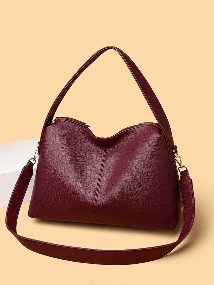 Women's Soft Grain Shoulder Crossbody Tote Bag
