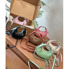 Genuine Leather Retro Crescent Shoulder Bag