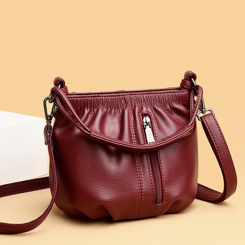 Women's Soft Material Crossbody Bucket Bag