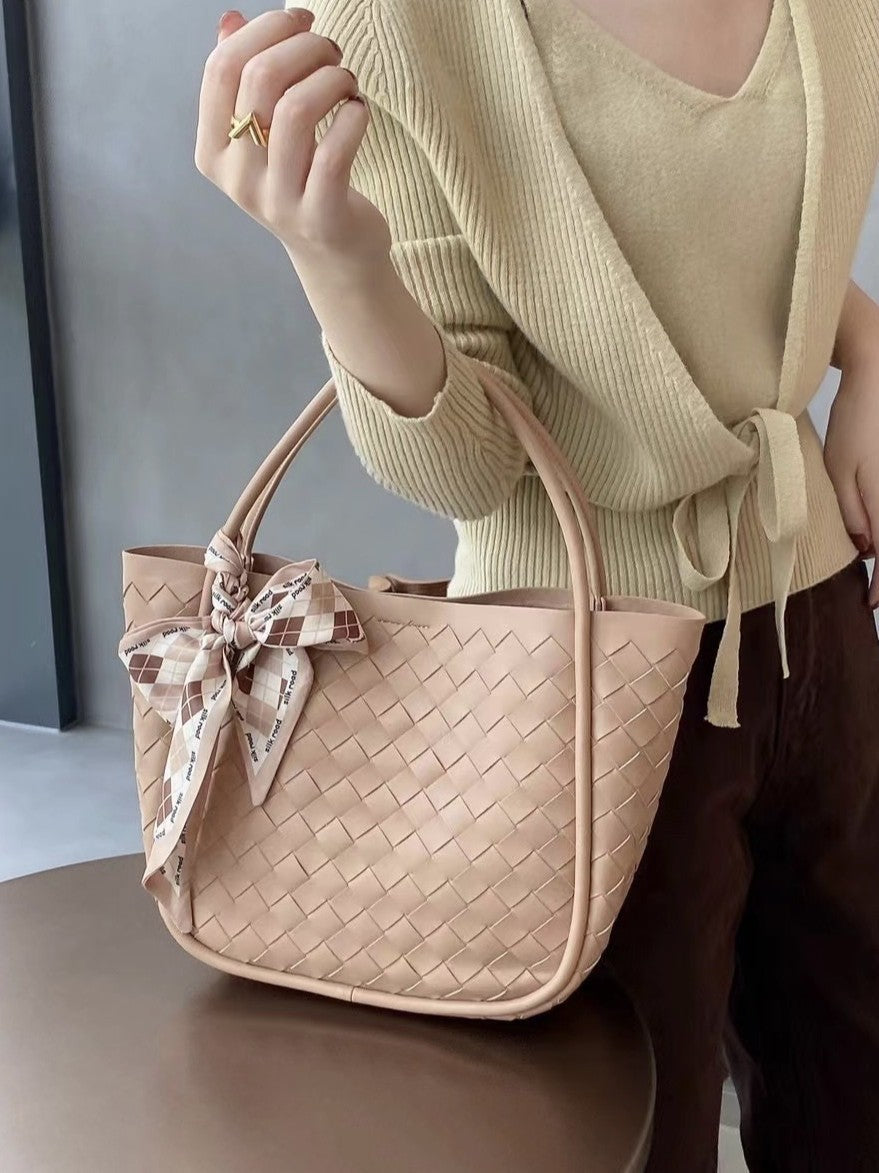 Handwoven Genuine Leather Tote Bag