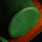Stylish Green Faux Leather Bucket Shoulder Bag