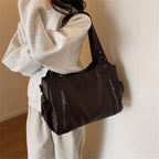 Women's Faux Leather Commuter Tote Shoulder Bag