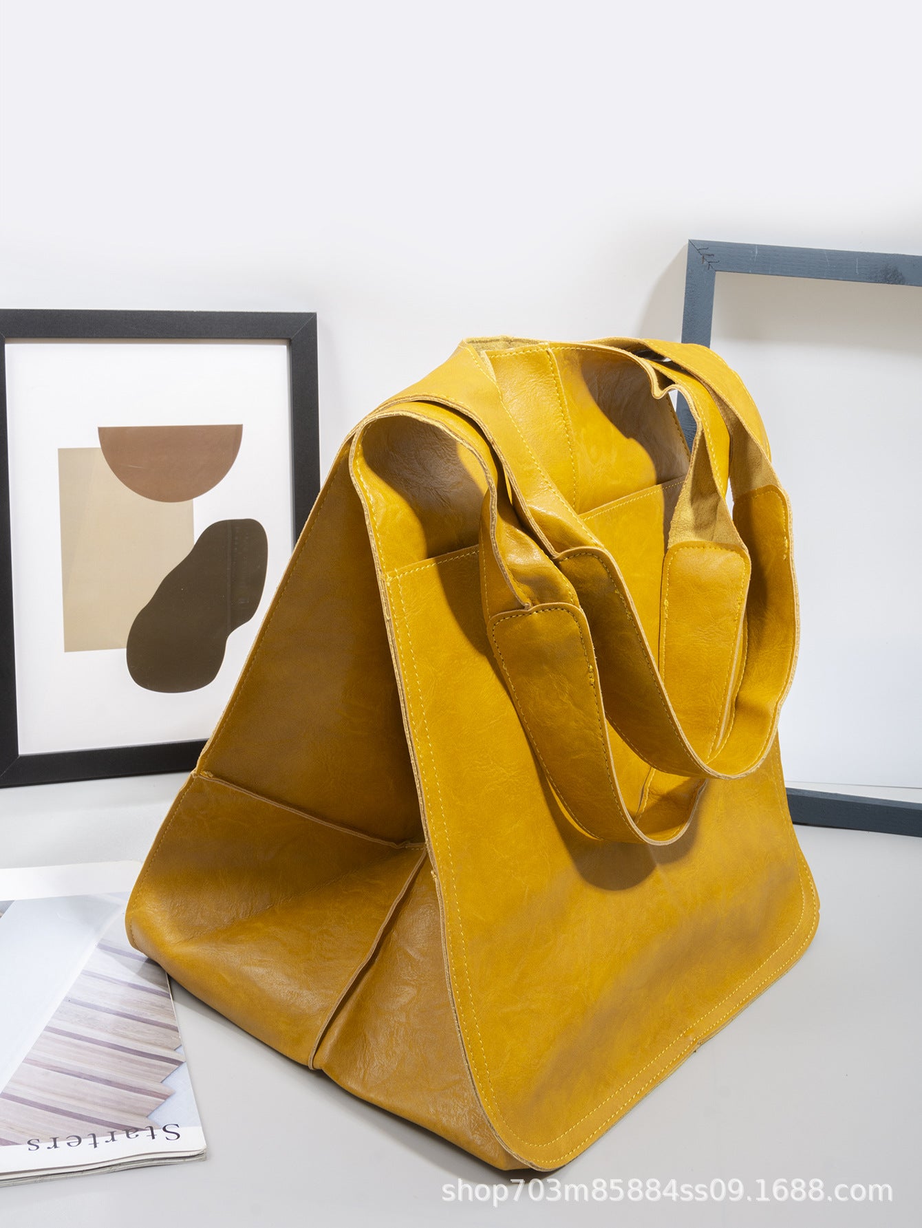 Soft Leather Large Capacity Shoulder Tote Bag