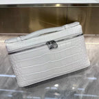 Lychee Grain Leather Top-Handle Crossbody Bag