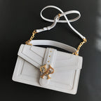 Genuine Leather Quilted Love Birds Crossbody Bag