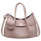 Minimalist Textured Tote Shoulder Crossbody Bag