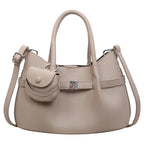 Minimalist Textured Tote Shoulder Crossbody Bag