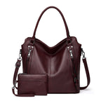 Women's Vintage Faux Leather Tote Handbag
