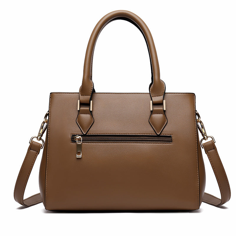 Women's Soft Leather Commuter Shoulder Tote Bag