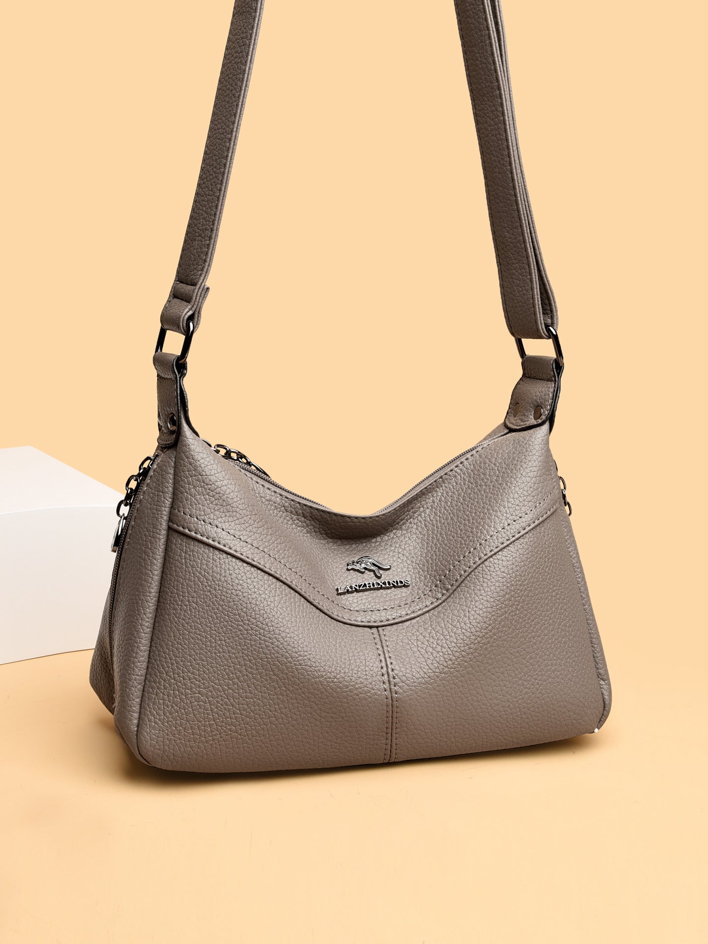 Soft Leather Lightweight Large Capacity Crossbody Bag