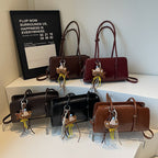 Retro Versatile Faux Leather Shoulder Handbag Women