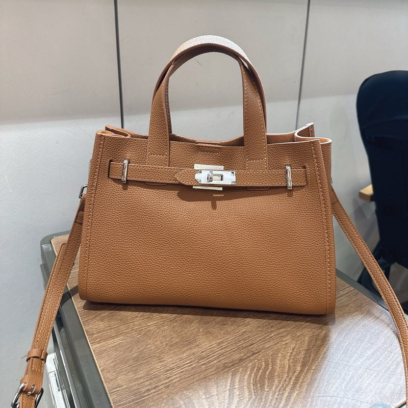 Premium Leather Tote Handbag Shoulder Crossbody